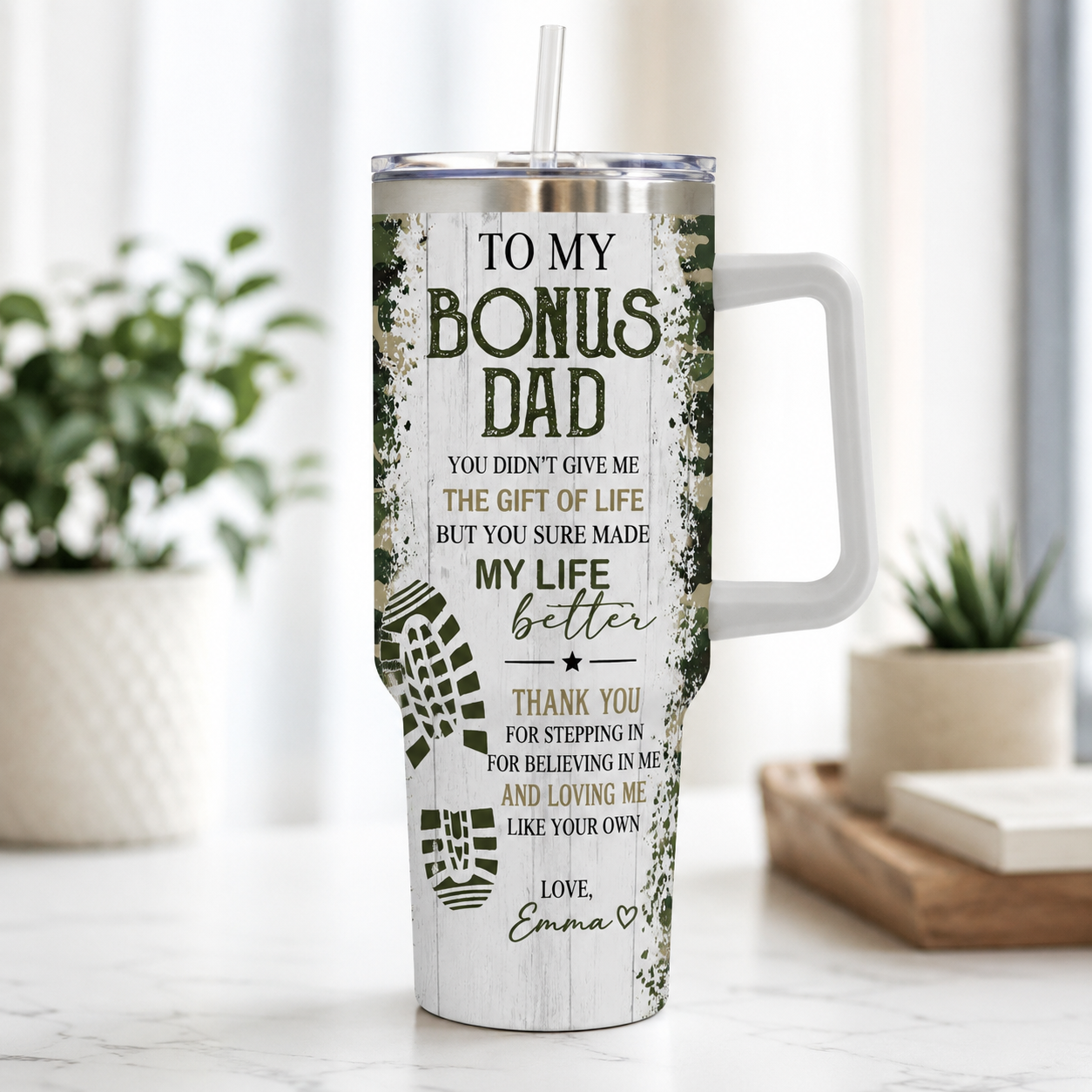 Custom To My Dad 40oz Tumbler, Personalized Dad Tumbler, Father’s Day Gift TOM99