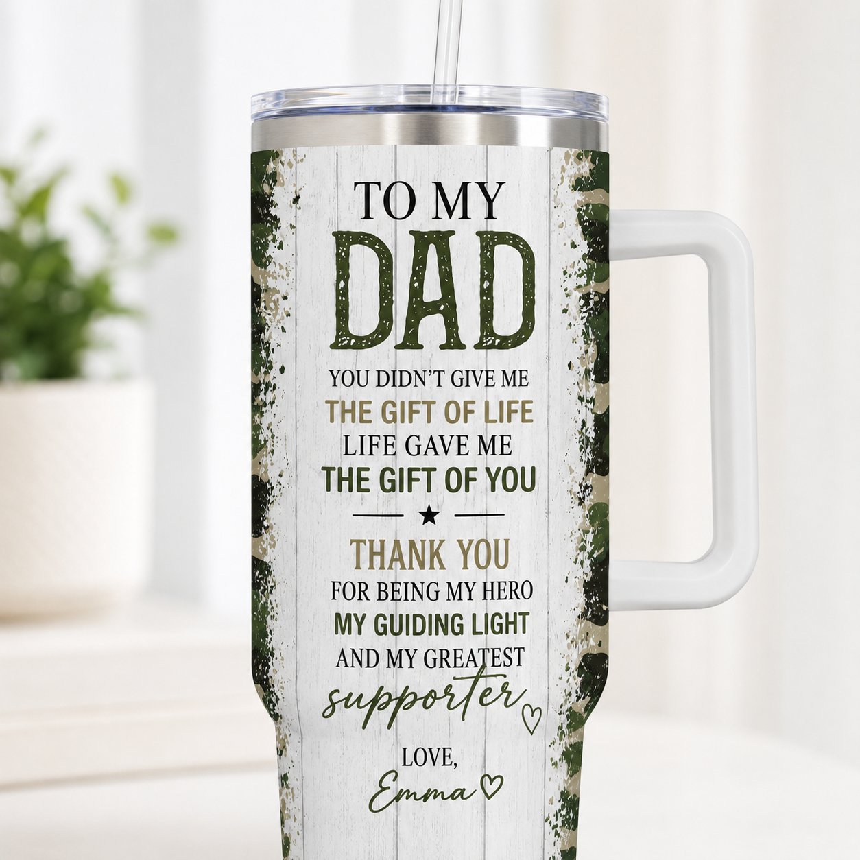 Custom To My Dad 40oz Tumbler, Personalized Dad Tumbler, Father’s Day Gift TOM99