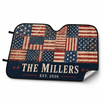 Personalized Dad Car Windshield Sun Shade, Custom Car Sun Shade for Dad, Gift For Dad TOM99