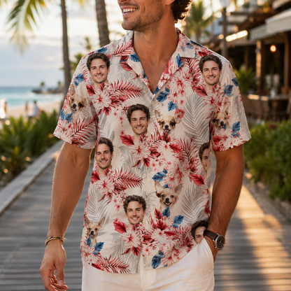 Custom Photo Dog Hawaiian Shirt, Personalized Hawaiian Shirt, Dog Lover Vacation Gift For Dog