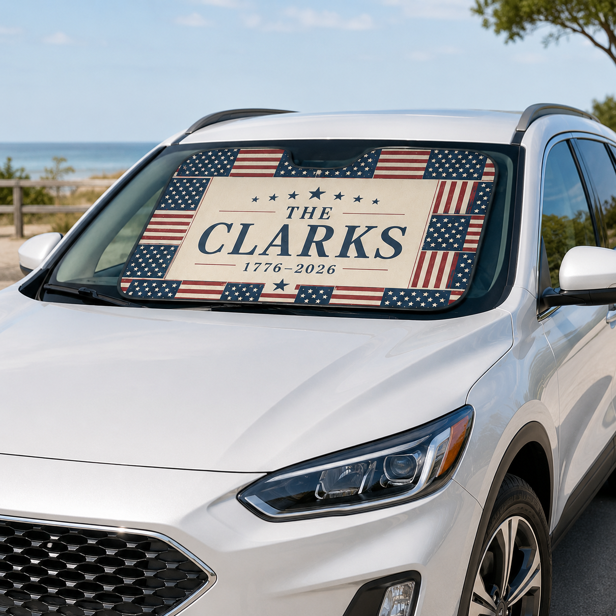 Personalized Dad Car Windshield Sun Shade, Custom Car Sun Shade for Dad, Gift For Dad TOM99