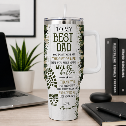Custom To My Dad 40oz Tumbler, Personalized Dad Tumbler, Father’s Day Gift TOM99