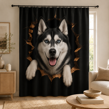 Custom Photo Dog Window Curtain | Gift For Dog Lover