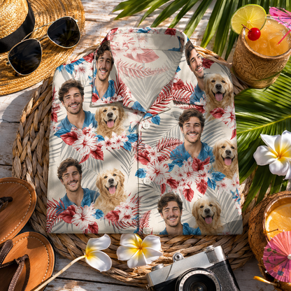 Custom Photo Dog Hawaiian Shirt, Personalized Hawaiian Shirt, Dog Lover Vacation Gift For Dog