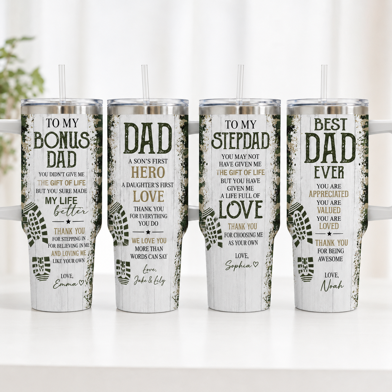 Custom To My Dad 40oz Tumbler, Personalized Dad Tumbler, Father’s Day Gift TOM99