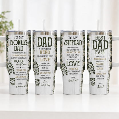 Custom To My Dad 40oz Tumbler, Personalized Dad Tumbler, Father’s Day Gift TOM99