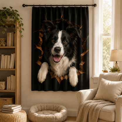 Custom Photo Dog Window Curtain | Gift For Dog Lover