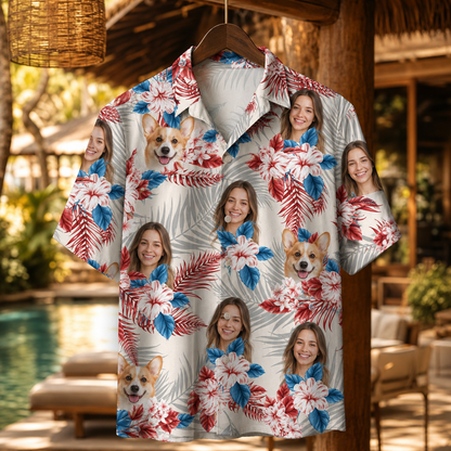 Custom Photo Dog Hawaiian Shirt, Personalized Hawaiian Shirt, Dog Lover Vacation Gift For Dog