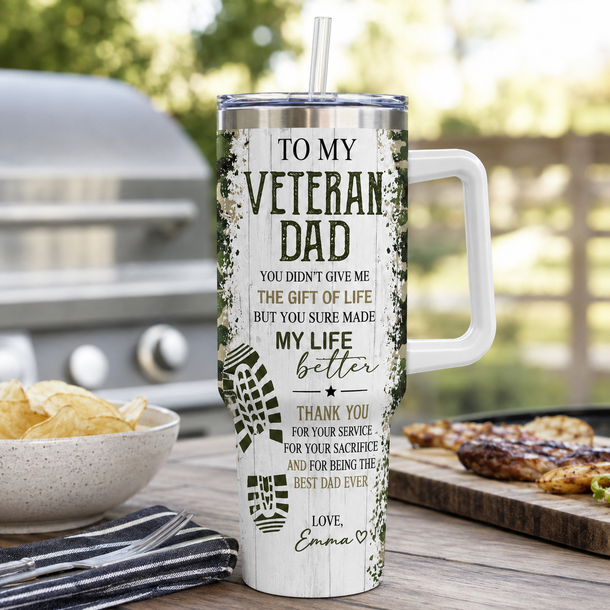Custom To My Dad 40oz Tumbler, Personalized Dad Tumbler, Father’s Day Gift TOM99