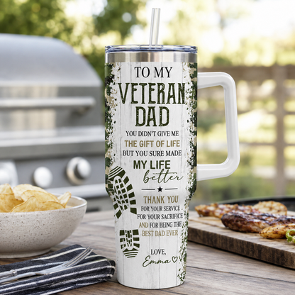 Custom To My Dad 40oz Tumbler, Personalized Dad Tumbler, Father’s Day Gift TOM99