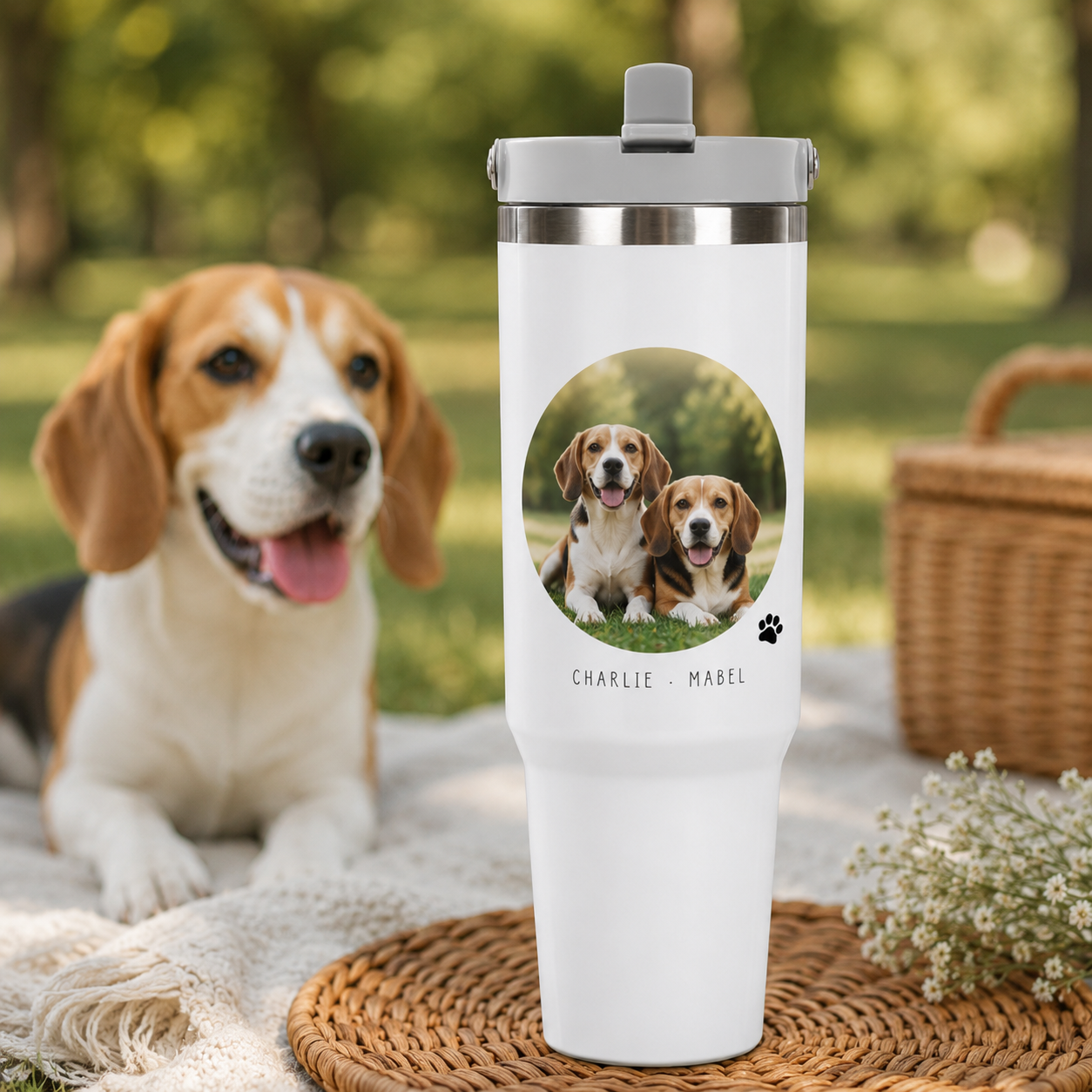 Custom Photo Best Mom Dog 30oz Tumbler | Gift For Dog Lovers | Pet Lover Gifts TOM99
