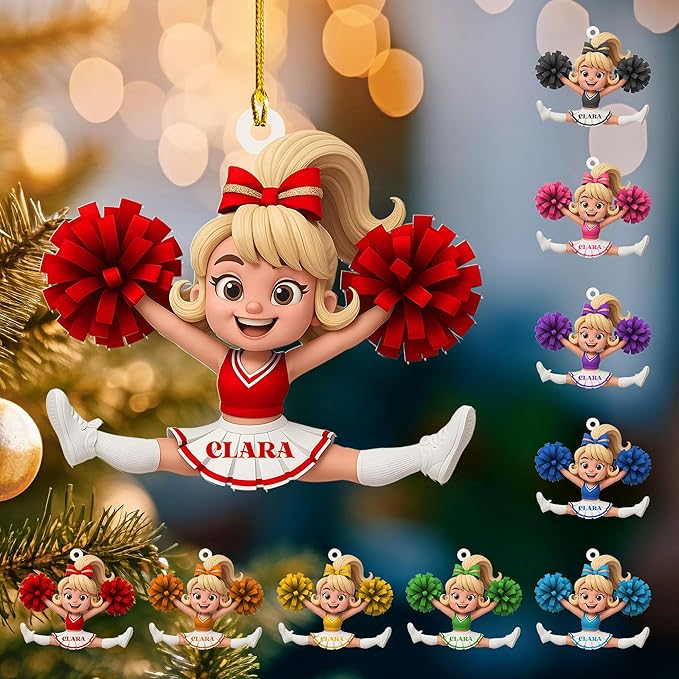 Custom Cheerleaders Style 18 Christmas Ornament