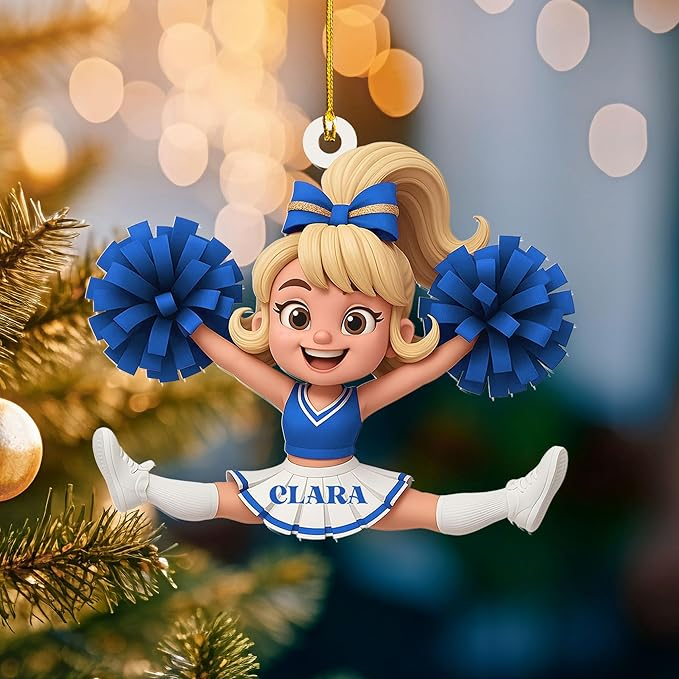 Custom Cheerleaders Style 18 Christmas Ornament