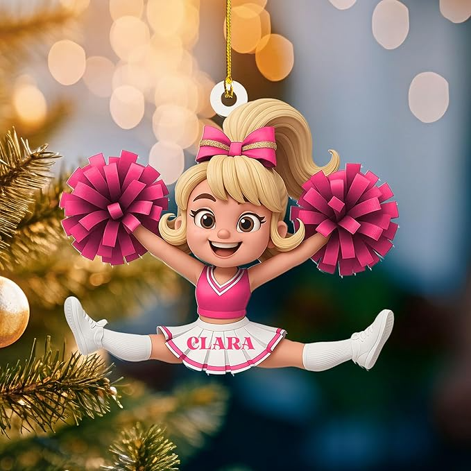 Custom Cheerleaders Style 18 Christmas Ornament