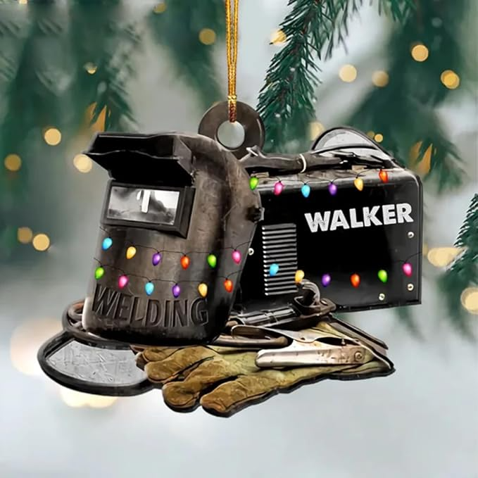 Custom American Welder Welding Style 14 Christmas Ornament