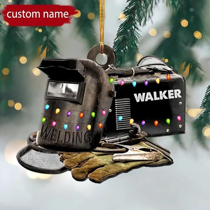 Custom American Welder Welding Style 14 Christmas Ornament