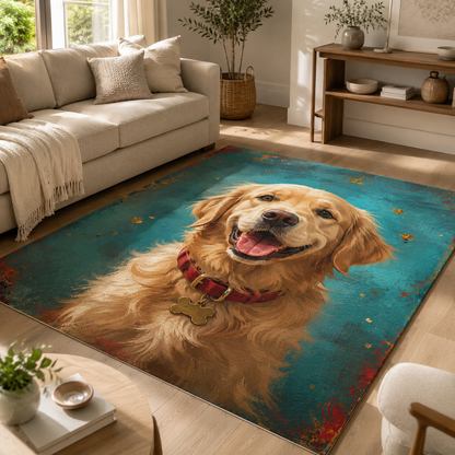 Custom Photo Dog Area Rug | Gift For Dog Lovers