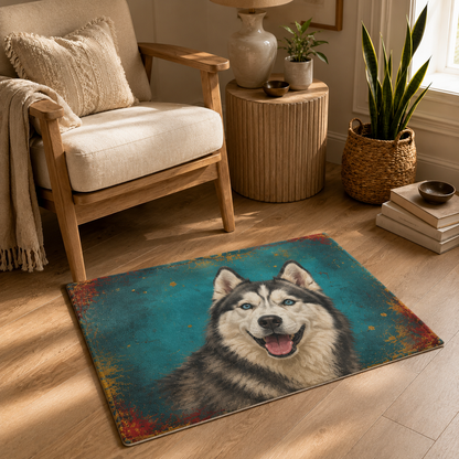Custom Photo Dog Area Rug | Gift For Dog Lovers