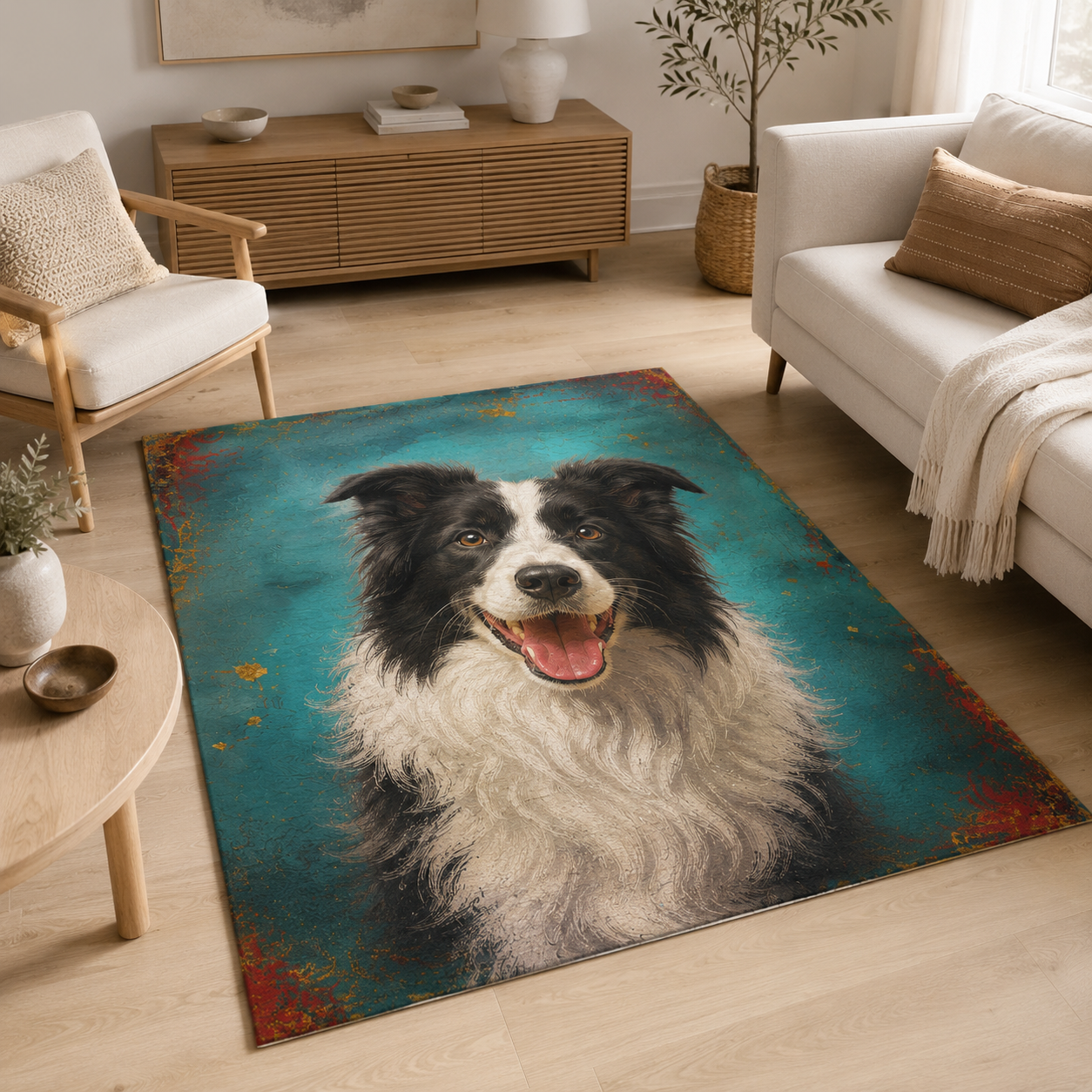 Custom Photo Dog Area Rug | Gift For Dog Lovers