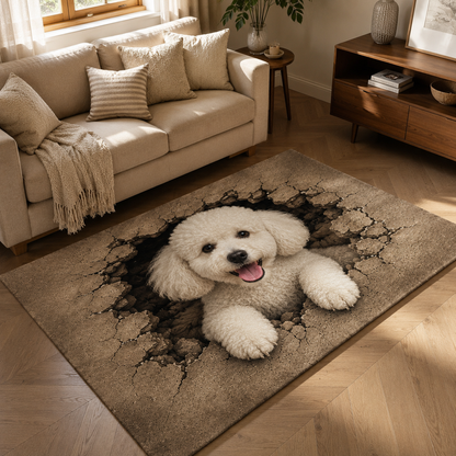 Custom Photo Dog Area Rug | Gift For Dog Lovers