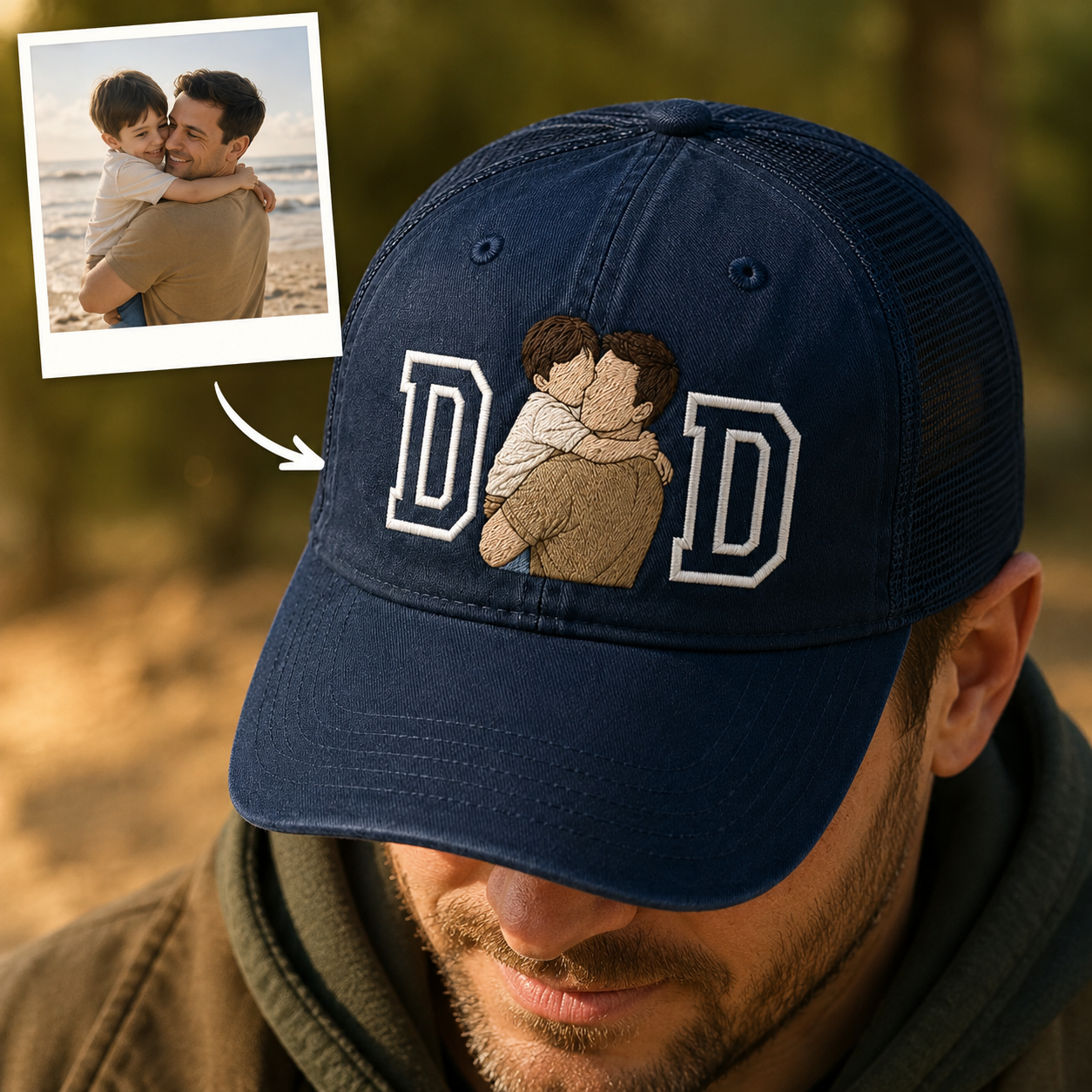 Custom Photo Dad Hat, Personalized Embroidered Cap, Dog Dad Hat, Father’s Day Gift For Dad THUC99