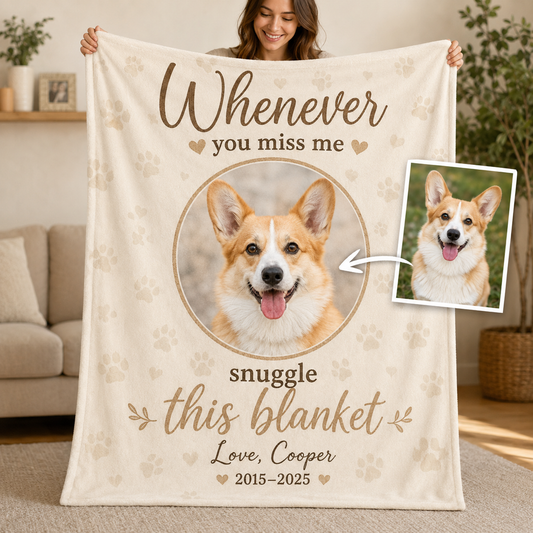 Custom Photo Dog Loving Memories Blanket | Personalized Dog Lovers Gifts | Gift For Dog Lovers TOM99