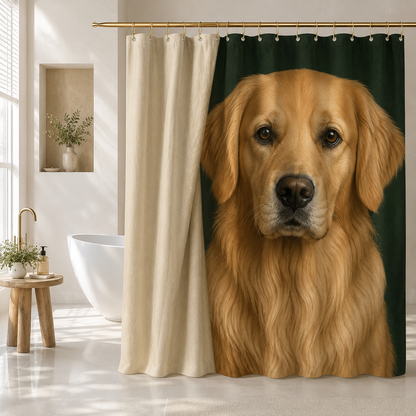 Custom Photo Dog Shower Curtain | Gift For Dog Lovers