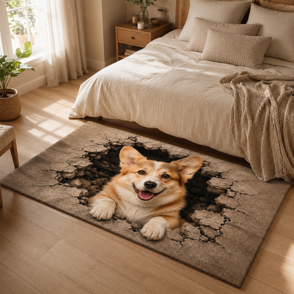Custom Photo Dog Area Rug | Gift For Dog Lovers