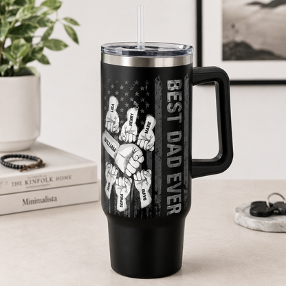 Custom Best Dad Ever 40oz Tumbler, Personalized Dad Tumbler, Father’s Day Gift TOM99