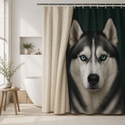 Custom Photo Dog Shower Curtain | Gift For Dog Lovers