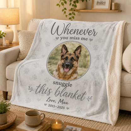 Custom Photo Dog Loving Memories Blanket | Personalized Dog Lovers Gifts | Gift For Dog Lovers TOM99