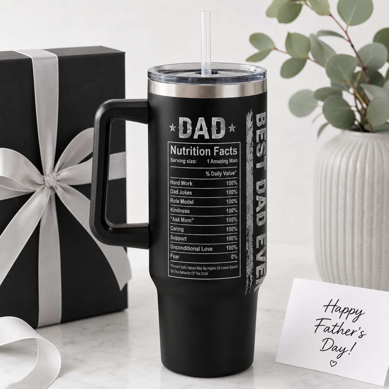 Custom Best Dad Ever 40oz Tumbler, Personalized Dad Tumbler, Father’s Day Gift TOM99