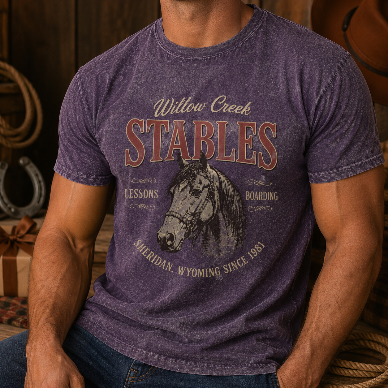 Custom Photo Stables Horse Wash T-Shirt | Personalized Horse Lover Shirt | Gift For Horse Lovers TOM99