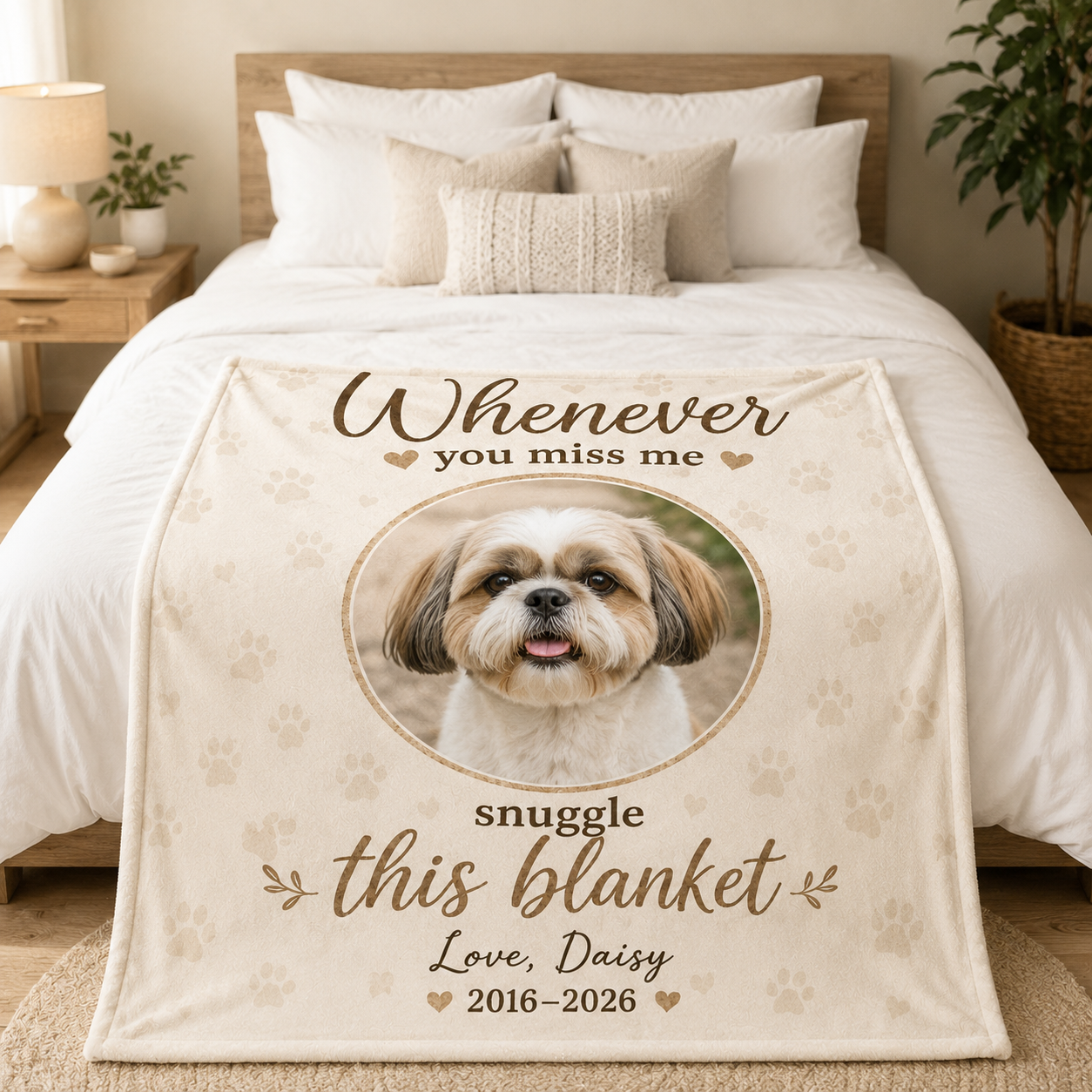Custom Photo Dog Loving Memories Blanket | Personalized Dog Lovers Gifts | Gift For Dog Lovers TOM99