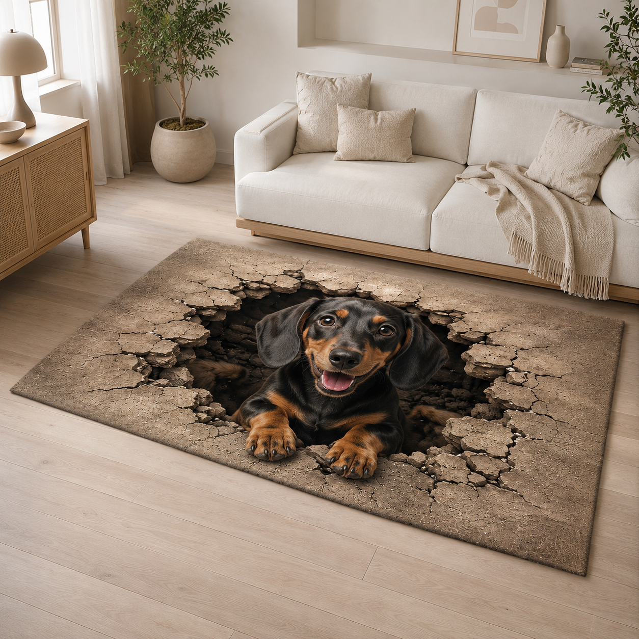 Custom Photo Dog Area Rug | Gift For Dog Lovers