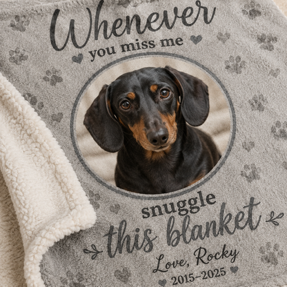 Custom Photo Dog Loving Memories Blanket | Personalized Dog Lovers Gifts | Gift For Dog Lovers TOM99