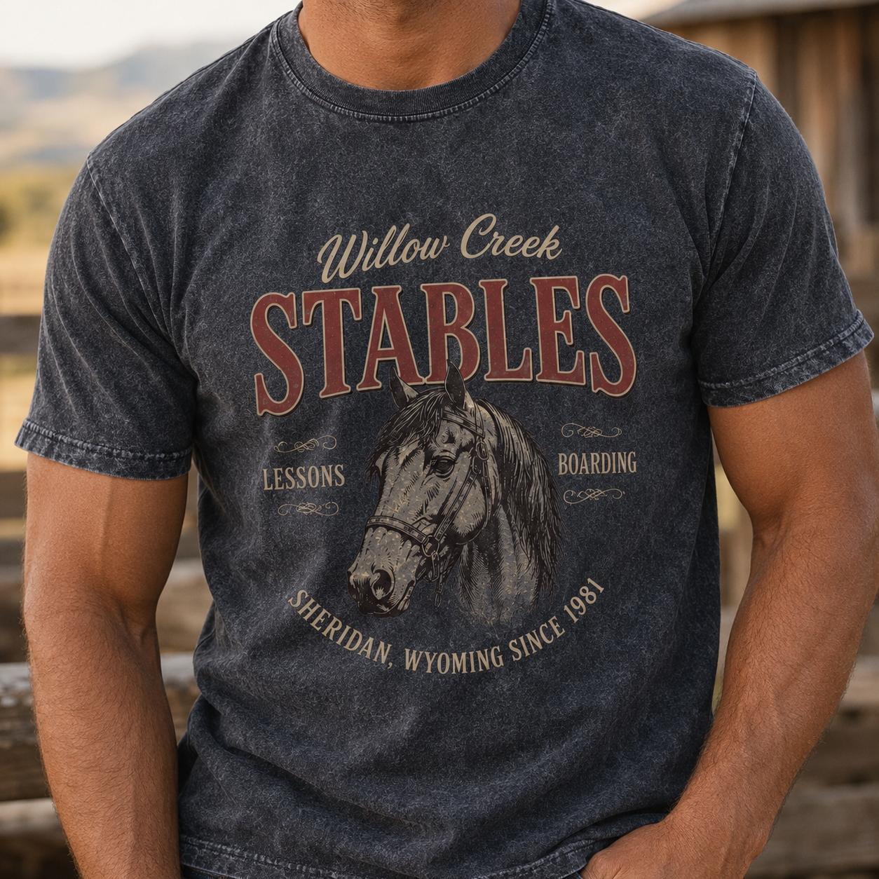 Custom Photo Stables Horse Wash T-Shirt | Personalized Horse Lover Shirt | Gift For Horse Lovers TOM99