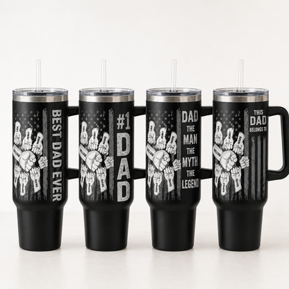 Custom Best Dad Ever 40oz Tumbler, Personalized Dad Tumbler, Father’s Day Gift TOM99