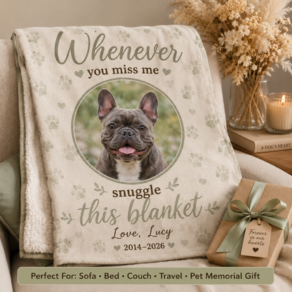 Custom Photo Dog Loving Memories Blanket | Personalized Dog Lovers Gifts | Gift For Dog Lovers TOM99