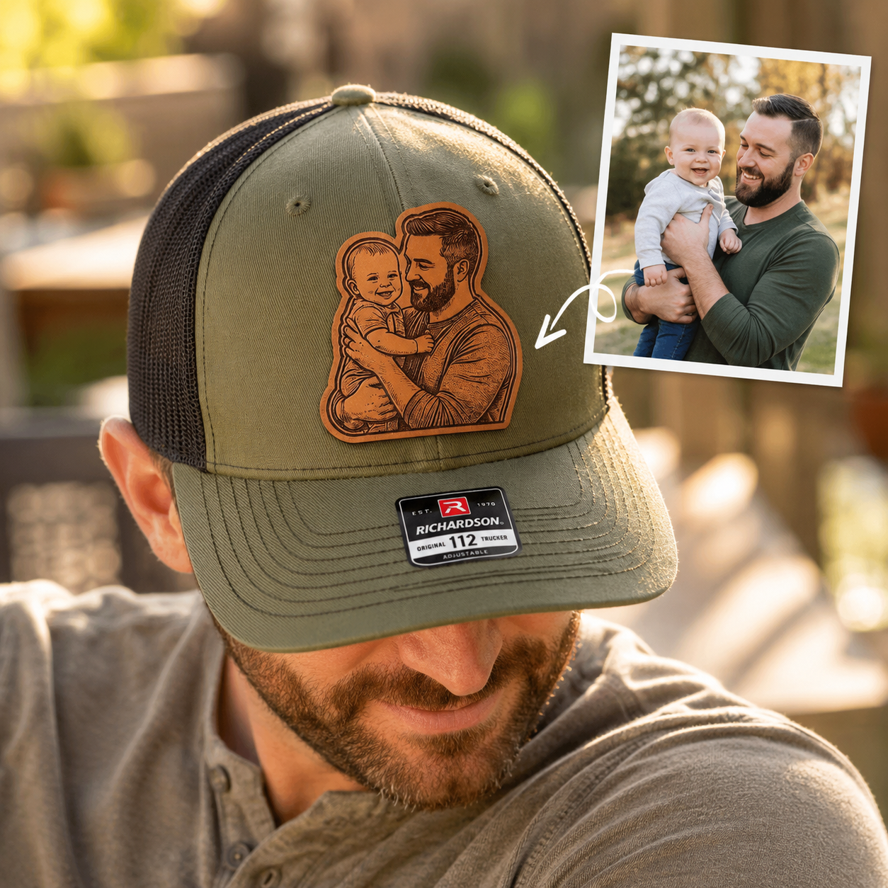 Personalized Father's Day Gift Trucker Hat | Custom Dad Photo Hat | Father's Day Gift | Gift For Dad | Dad Gifts