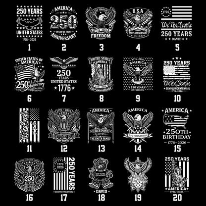 USA 250 Years Anniversary Engraved Whiskey Decanter Set, Patriotic Eagle Bourbon Glassware 1776–2026 THUC99
