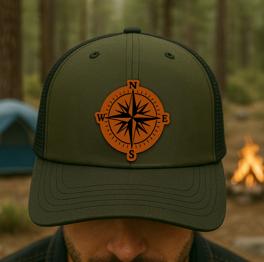 Compass Trucker Hat – Custom Directional Patch Cap – Richardson 112 Outdoor Adventure Hat VHA163