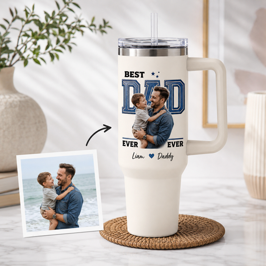 Custom Best Dad 40oz Tumbler, Personalized Dad Tumbler, Father’s Day Gift TOM99