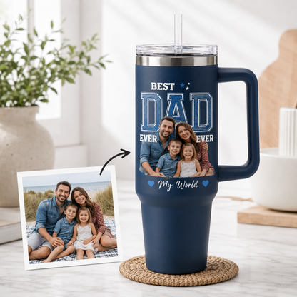Custom Best Dad 40oz Tumbler, Personalized Dad Tumbler, Father’s Day Gift TOM99