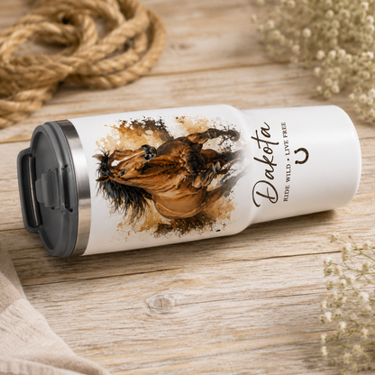 Custom Photo Dakota Horse 30oz Tumbler | Gift For Horse Lovers | Pet Lover Gifts TOM99
