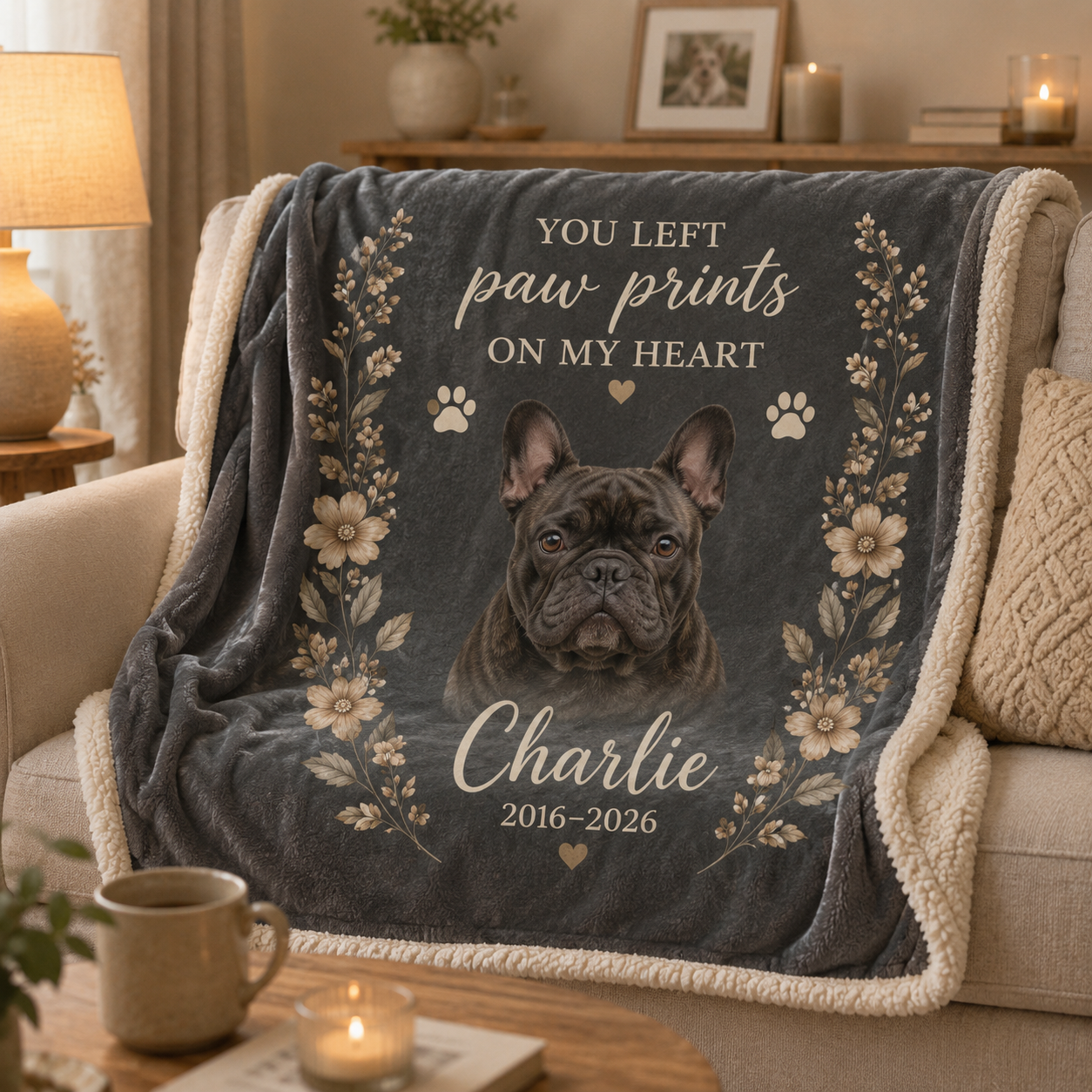 Custom Photo Dog Memories Blanket | Personalized Dog Lovers Gifts | Gift For Dog Lovers TOM99