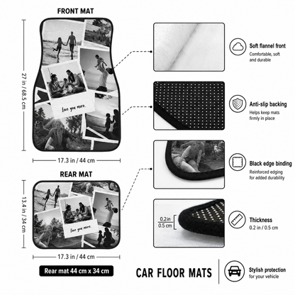Personalized Dad Memories Flannel Car Floor Mats, Custom Dad Floor Mats, Gift For Dad TOM99