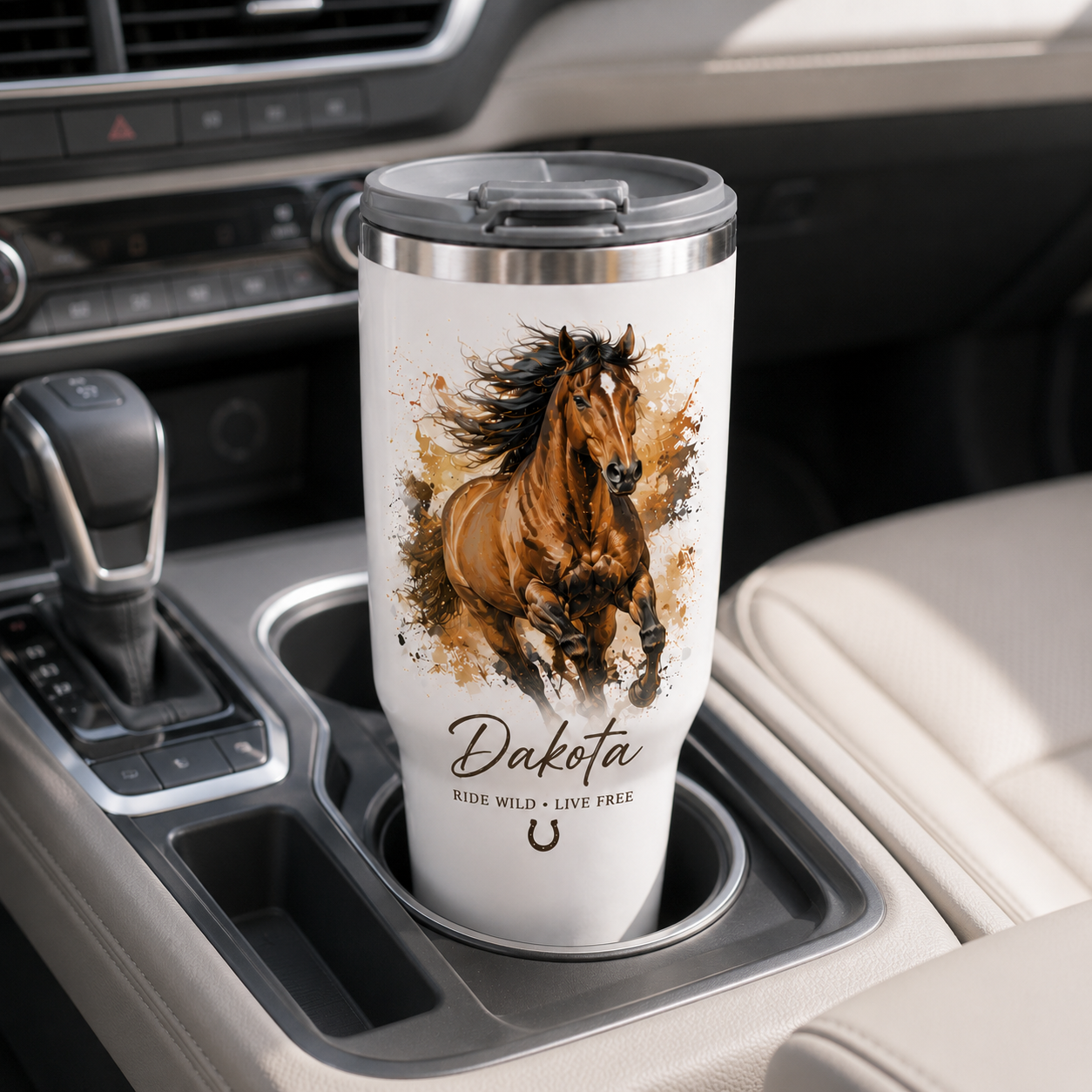 Custom Photo Dakota Horse 30oz Tumbler | Gift For Horse Lovers | Pet Lover Gifts TOM99