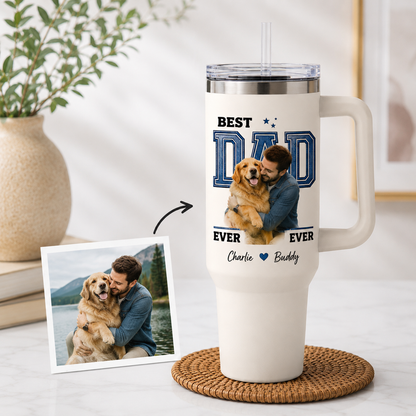 Custom Best Dad 40oz Tumbler, Personalized Dad Tumbler, Father’s Day Gift TOM99