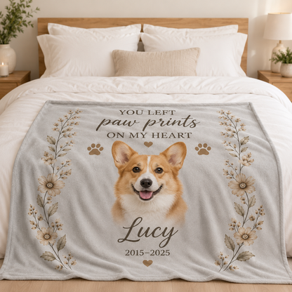 Custom Photo Dog Memories Blanket | Personalized Dog Lovers Gifts | Gift For Dog Lovers TOM99